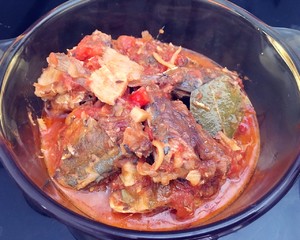 The practice measure of fish of eggplant juice stew 6