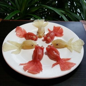 The practice measure of crystal fish dumpling 26
