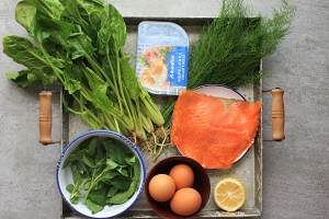 Sootiness the practice measure of egg roll of spinach of 3 article fish 1