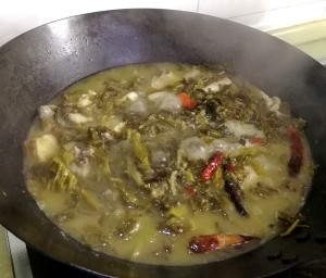 Fish of pickled Chinese cabbage of the daily life of a family (snakeheaded fish) practice measure 9