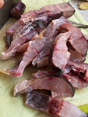 The practice measure of the fish that cold food heat has 1
