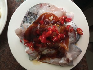 Delicious to lick dish the practice measure of    fish 3