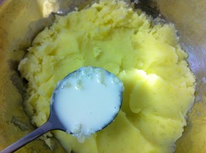 The practice measure of salad of tuna potato mud 5