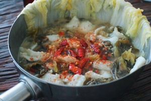 The practice measure of fish of pickled Chinese cabbage 6
