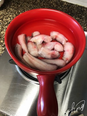 コリアンダーのスープを作る練習の動き 簡単に豆腐の魚4 