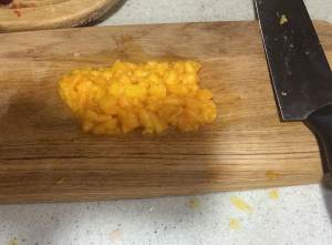 Potato of 3 article fish piece the practice measure of salad 1