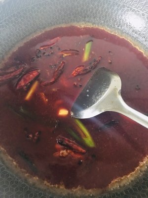 The practice measure of the fish of hemp hot water that boil 5