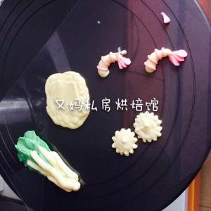 Fish of egg shelled fresh shrimps board face cake (cake of noodles eaten on one's birthday) practice measure 7