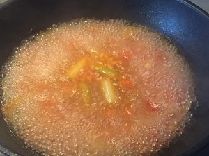 The practice measure of fish of tomato acerbity soup 6