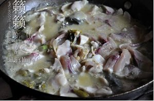 The practice measure of fish of the water pickled Chinese cabbage that boil 5