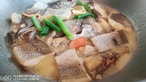 The practice measure of carbonado of piscine dried fish 8