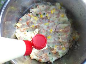 The practice measure of salad of tuna potato mud 8
