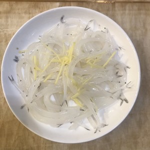 The practice measure of fish of plain cooked rice of head dish evaporate 2