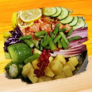 Meal of Hawaiian raw fish is delicious really to cried practice measure 7