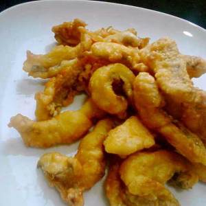 A condiment made of roast prickly ash and salt the practice measure of 9 abdomen fish 4