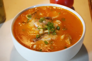 The practice measure of fish of tomato acerbity soup 8