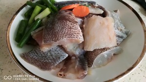 The practice measure of carbonado of piscine dried fish 5