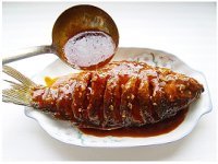 The practice measure of fish in sweet and sour sauce 18