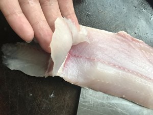 The practice measure of fish of boiler of boil in water for a while 5