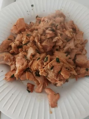 The practice measure that rice of cauliflower of 3 article fish fries a meal 3