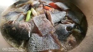 The practice measure of carbonado of piscine dried fish 7