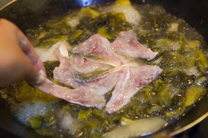 The practice measure of fish of pickled Chinese cabbage 16
