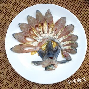 Peacock spread its tail (steamed blunt-snout bream) practice measure 4