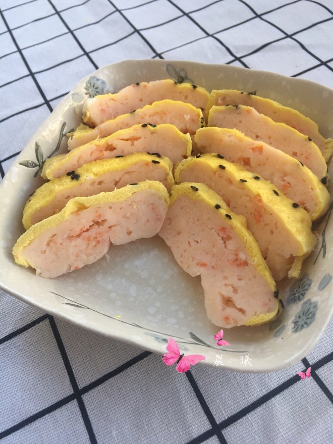 ＃新鮮で柔らかいエビの12ヶ月+練習の相補的な食事ケーキ