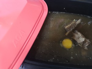 The practice measure of face of mutton chop egg 3