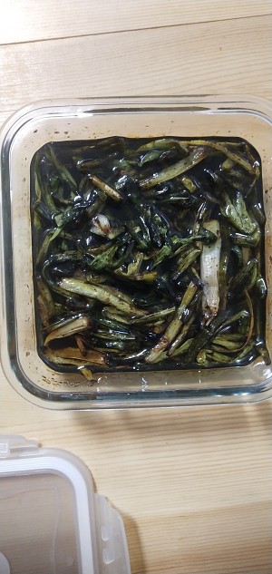 緑は油っぽい（醤油を添えた麺に食事を混ぜる）練習法6