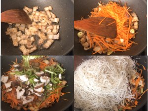 But can go up again when staple food the characteristic Wen Zhou of feast fries pink to work, the practice measure of chow mien 2