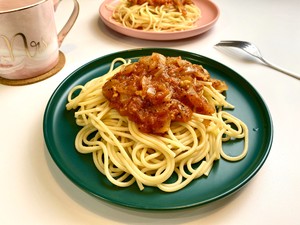 The practice measure of the range of meaning of tomato meat sauce that the second reduces Western-style food office 5