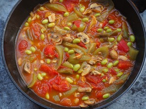 The practice measure of face of towel gourd of tomato young soya bean 1