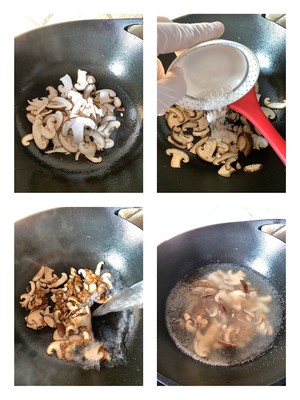The practice measure of rice-flour noodles of Xianggu mushroom egg 16