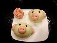 The practice measure of piggy milk steamed bread 10