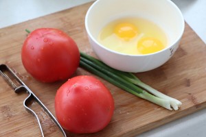 The practice measure of tomato egg face 1