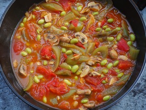 The practice measure of face of towel gourd of tomato young soya bean 2