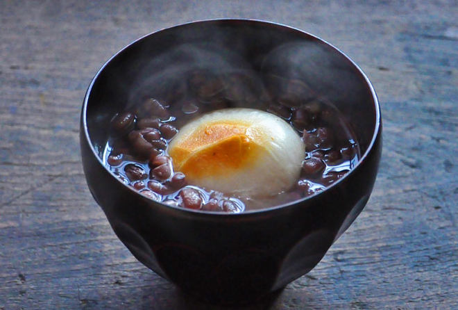 
Ormosia congee + New Year cake / be apt to of い of ぜ ん ざ practice