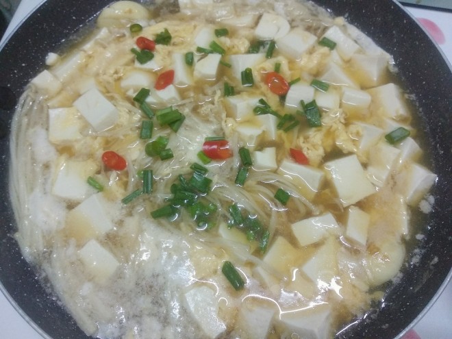 
Egg of delicate bean curd spends the way of mushroom soup