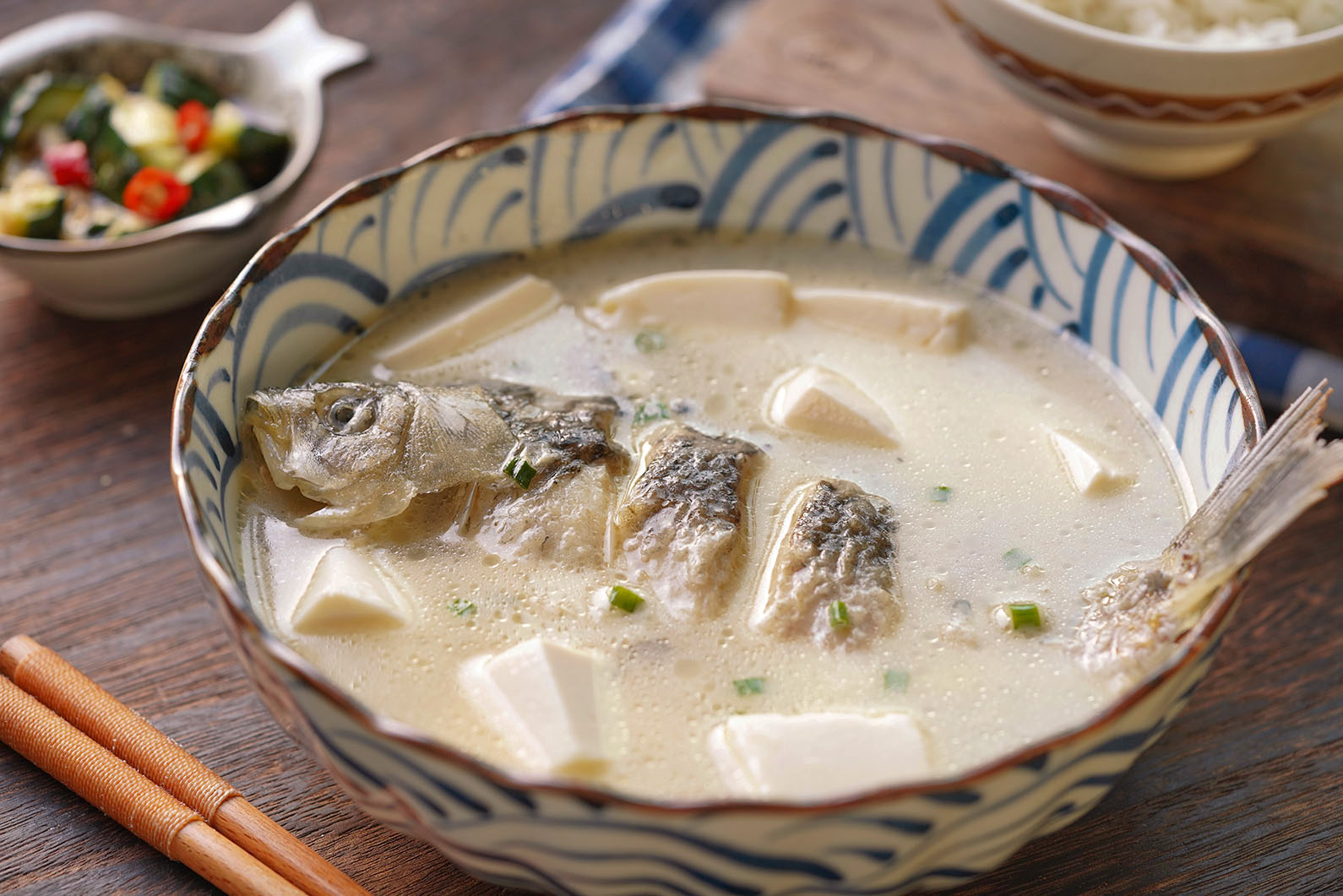 フナの豆腐のスープ