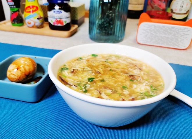 
The daughter's breakfast the 40th period the practice of a bowl of appetizing ground rice vinegar-pepper soup