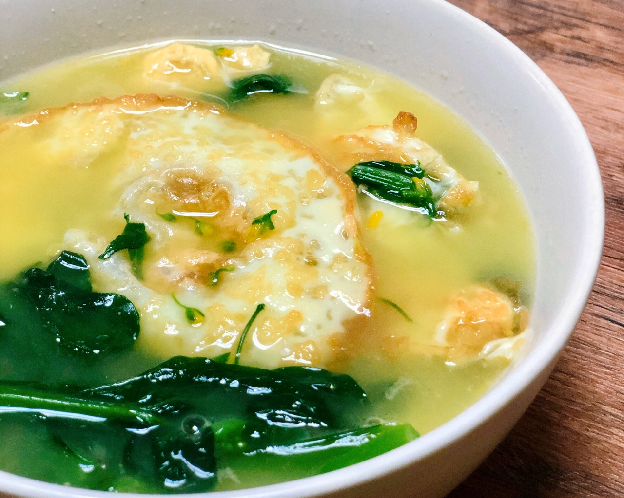 クイックワーカースープの｜の青野菜の卵のスープの実践