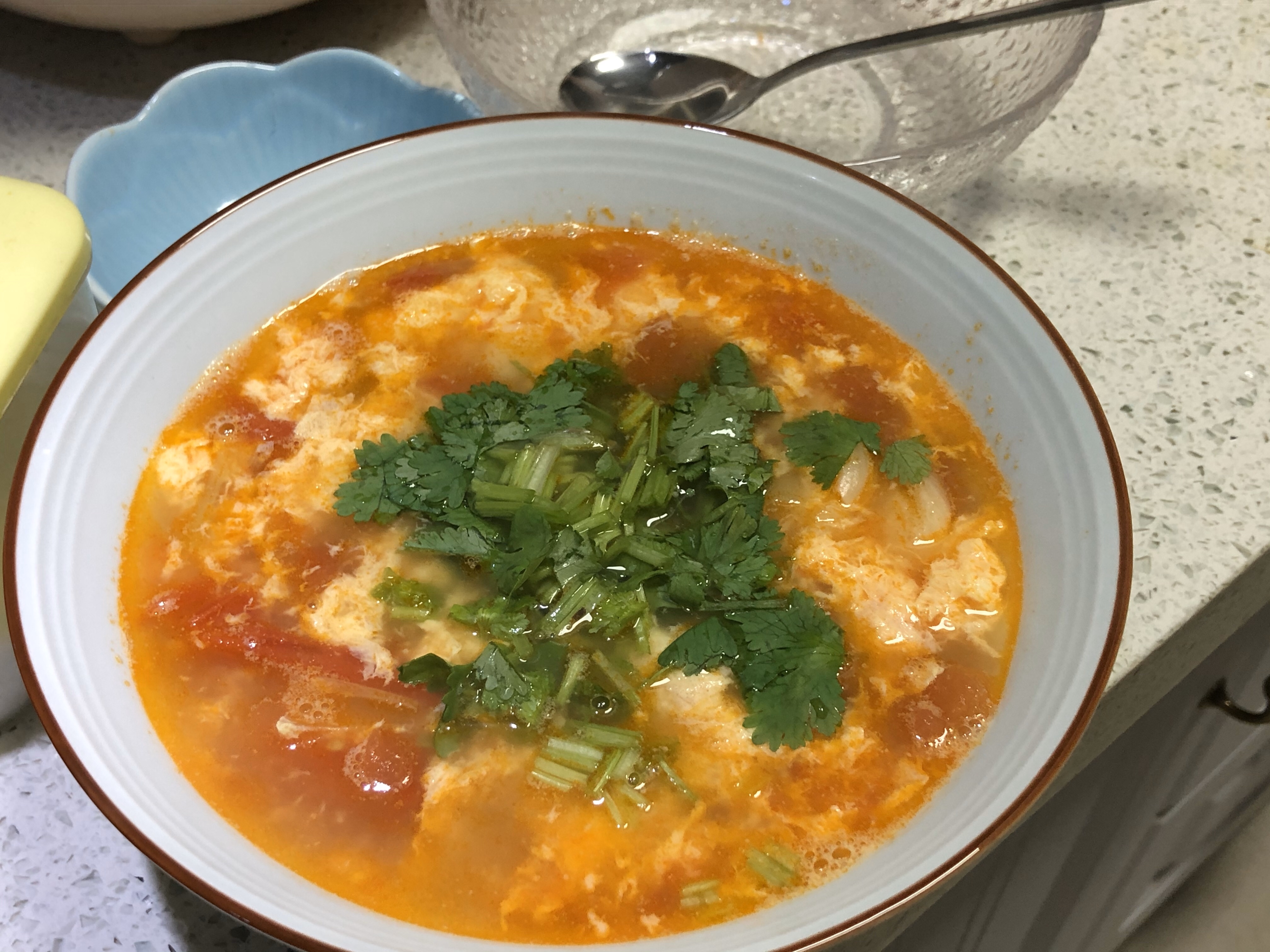 
Tomato egg spends the way of soup, how to do delicious