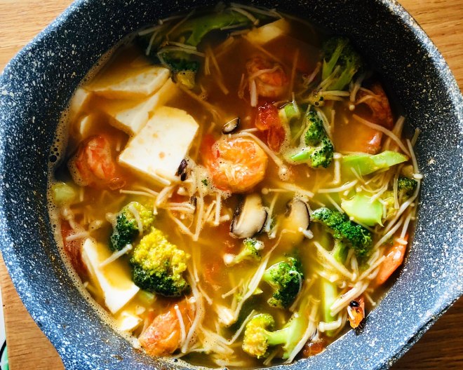 豆腐野菜のスープ（減量食）実践