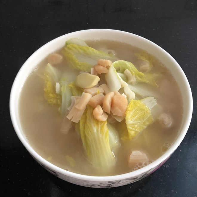 
Quick worker preciouses jade column stew Chinese cabbage the practice of soup