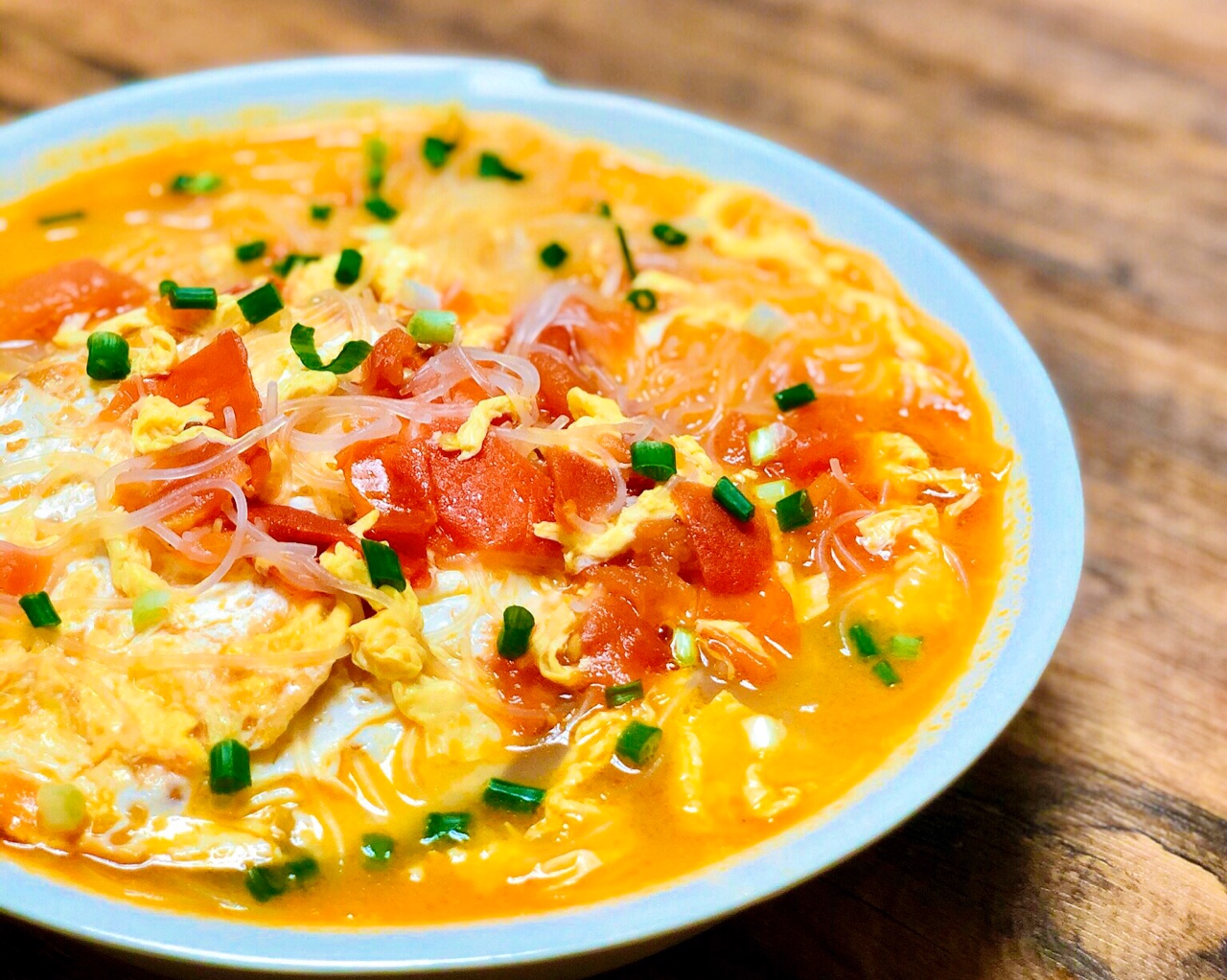 
The practice of soup of vermicelli made from bean starch of tomato of egg of ｜ of quick worker soup