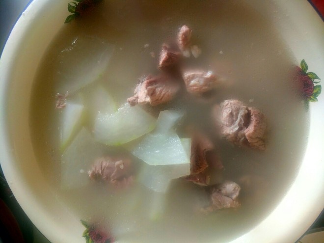 
Big bone stews the practice of wax gourd soup, how to do delicious