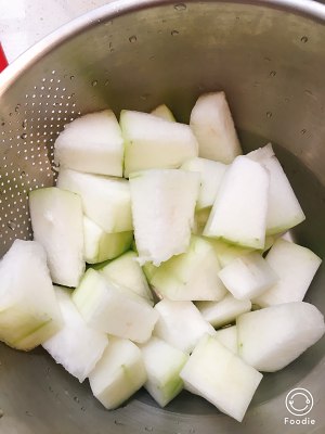 The practice measure of soup of chop of corn of 0 failure wax gourd 4