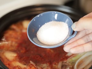 Does rice match absolutely? ? The practice measure that learns the soup of bean curd of hot Chinese cabbage that meets 13