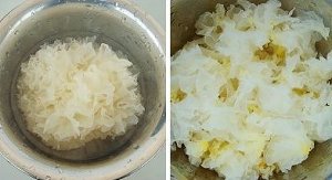 The practice measure of soup of violet potato tremella 1